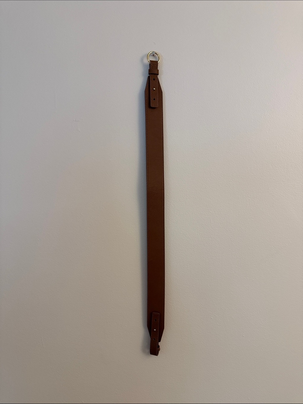B-Low the Belt Brown Leather Strap with Gold Ring in size small